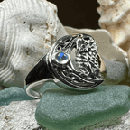 Celtic Owl Moon Ring - 4