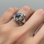 Celtic Owl Moon Ring