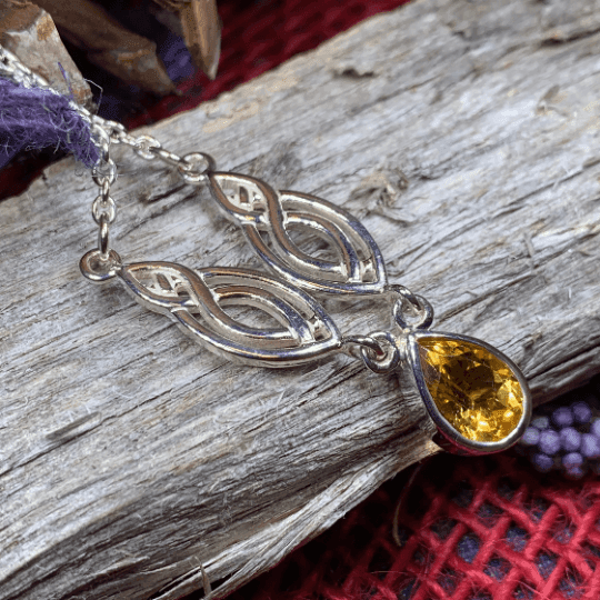 Lilias Celtic Knot Necklace - Amethyst