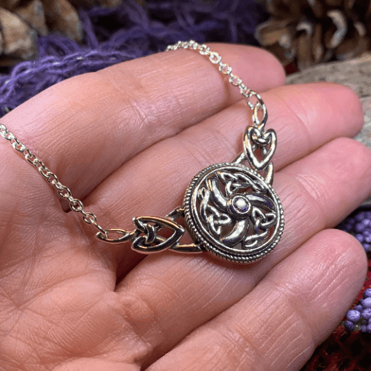 Celtic Wheel of Life Necklace - Amethyst