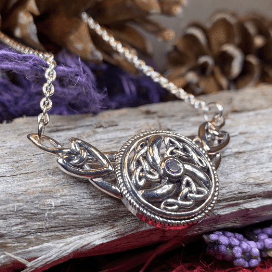 Celtic Wheel of Life Necklace - Amethyst