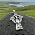 Marcasite Claddagh Cross Necklace