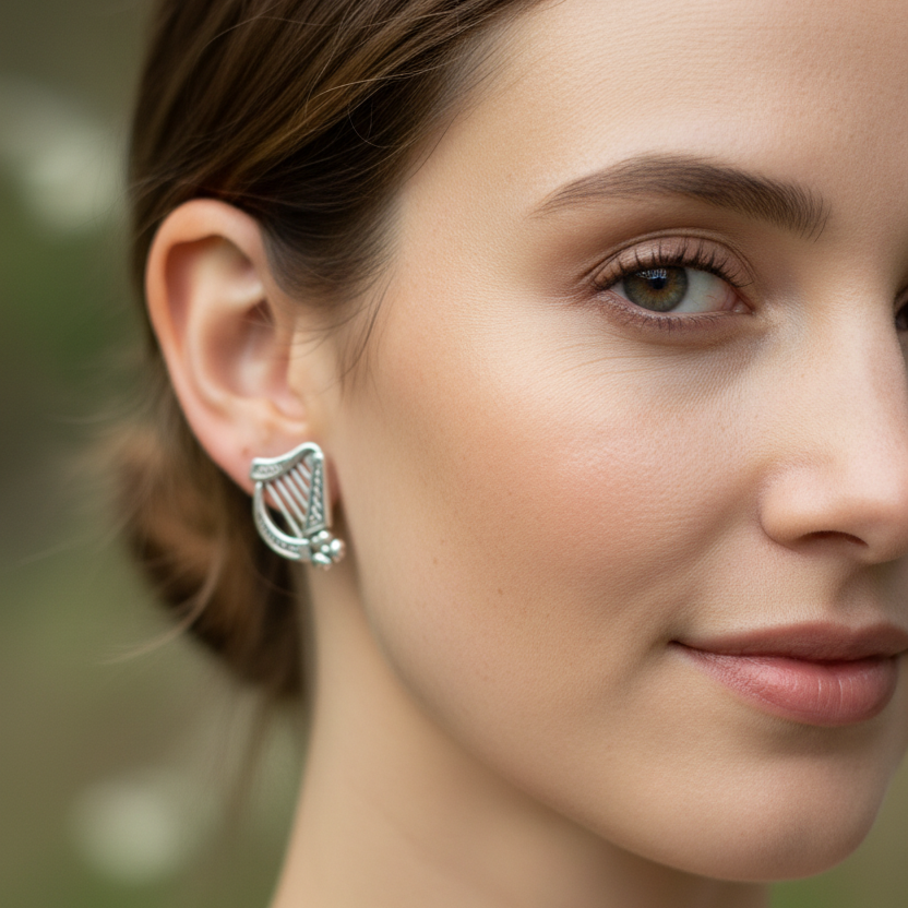 Cian Harp Post Earrings