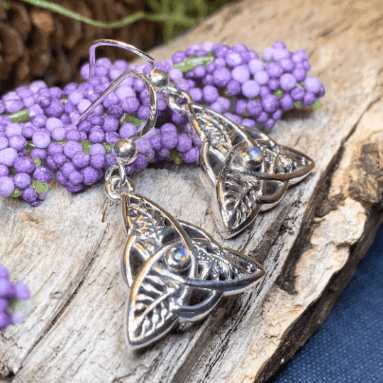 Oak Ash Thorn Trinity Knot Earrings - 