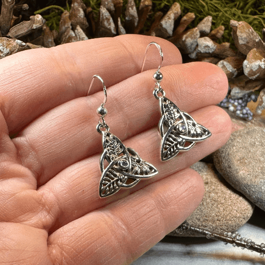 Oak Ash Thorn Trinity Knot Earrings - 