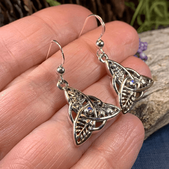 Oak Ash Thorn Trinity Knot Earrings - 