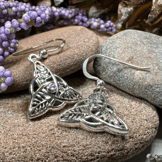 Oak Ash Thorn Trinity Knot Earrings - 