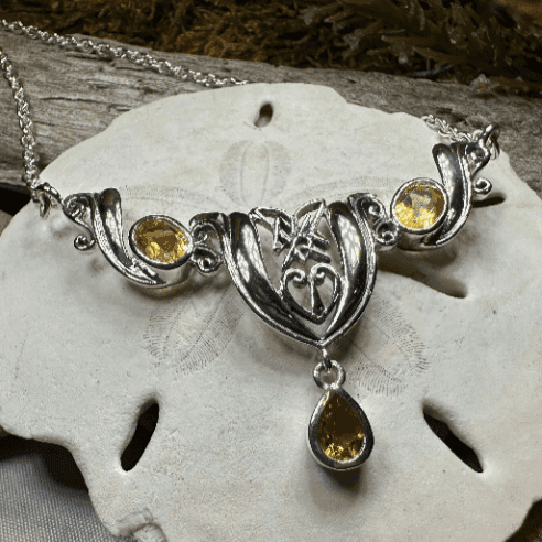 Flower of Life Necklace - Citrine