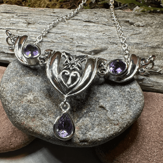 Flower of Life Necklace - Amethyst