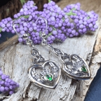 Careena Claddagh Earrings - Emerald Crystal