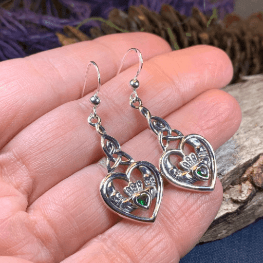 Careena Claddagh Earrings - Amethyst