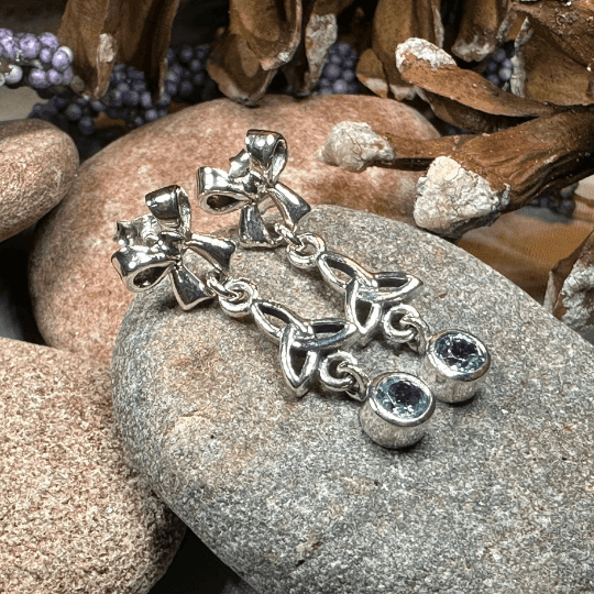 Joy Trinity Knot Earrings - Amethyst