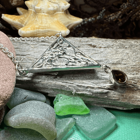 Kells Celtic Birds Necklace - Amethyst