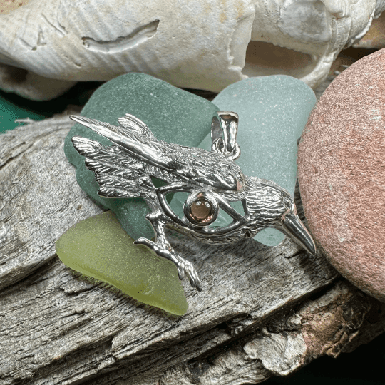 Rona Raven Necklace - 18 / Garnet