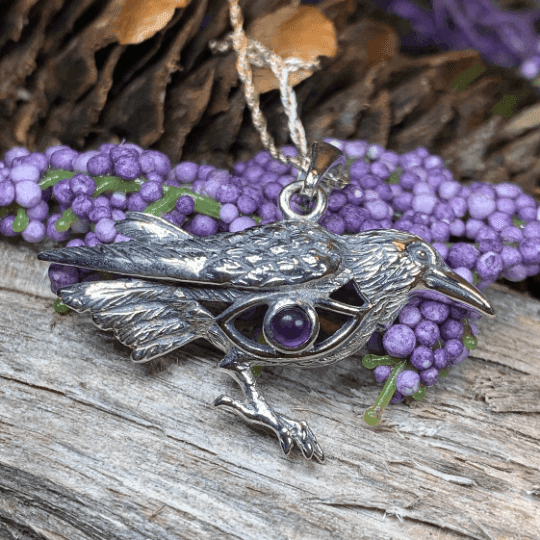Rona Raven Necklace - 18 / Amethyst