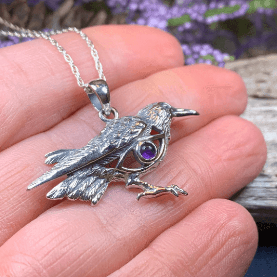Rona Raven Necklace - 18 / Amethyst