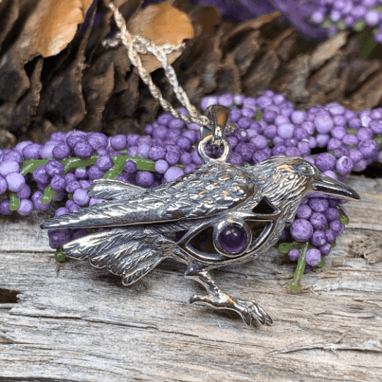 Rona Raven Necklace - 18 / Amethyst