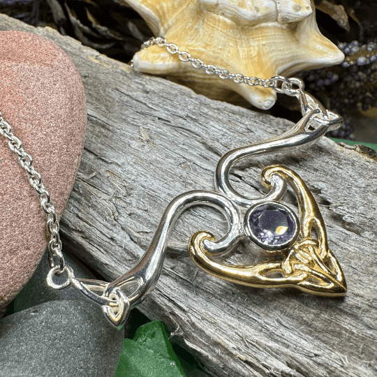 Koribella Trinity Knot Necklace - Amethyst