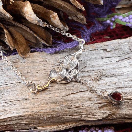 Liosa Celtic Spiral Necklace - Amethyst