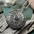 Wheel of Life Trinity Knot Necklace