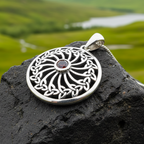 Wheel of Life Trinity Knot Necklace