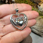 Celestial Moon Claddagh Necklace