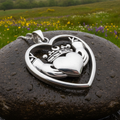 Celestial Moon Claddagh Necklace