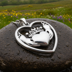 Celestial Moon Claddagh Necklace