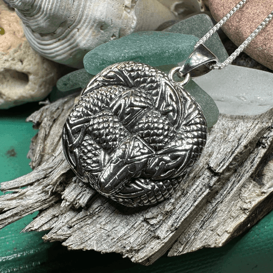 Forever Bound Celtic Snake Necklace - 18
