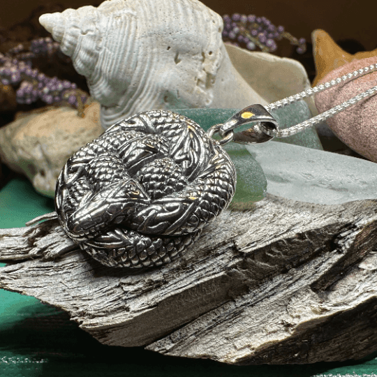 Forever Bound Celtic Snake Necklace - 18