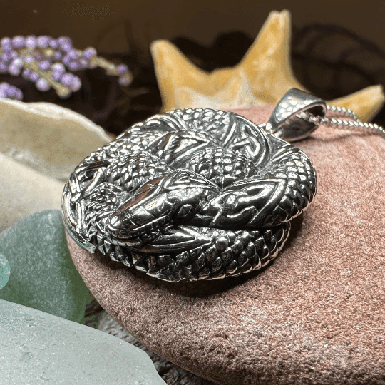 Forever Bound Celtic Snake Necklace - 18