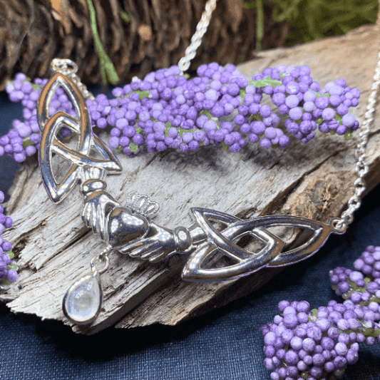 Erinna Claddagh Necklace - Moonstone