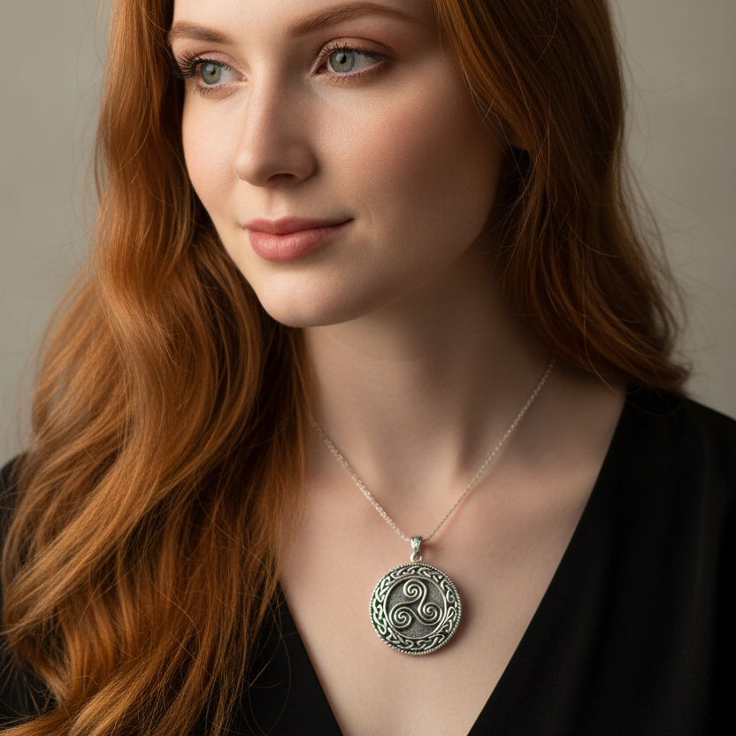 Aglimar Celtic Spiral Necklace