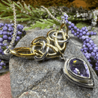 Celtic Double Knot Necklace - Amethyst