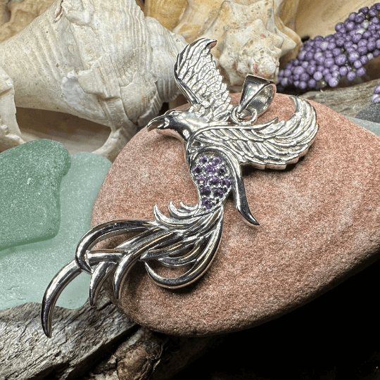 Firebird Phoenix Necklace - 18 / Amethyst