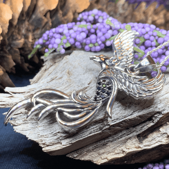 Firebird Phoenix Necklace - 18 / Amethyst