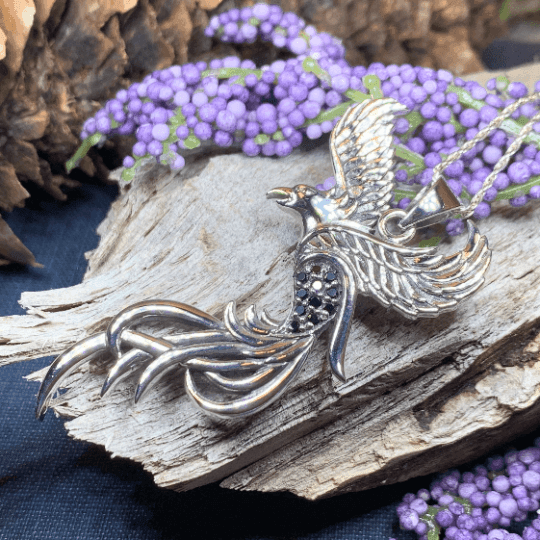 Firebird Phoenix Necklace - 18 / Amethyst