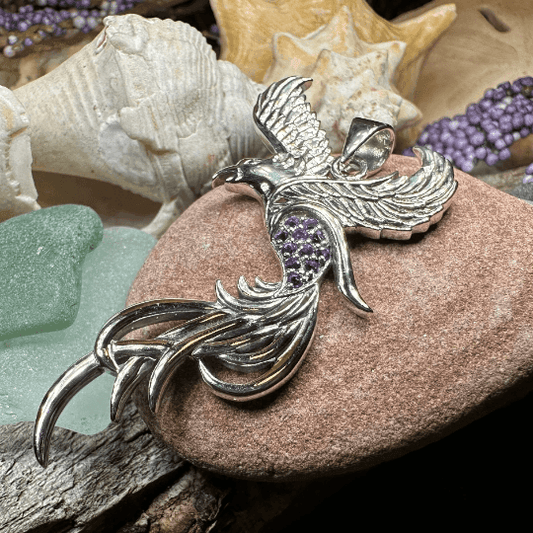 Firebird Phoenix Necklace - 18 / Amethyst