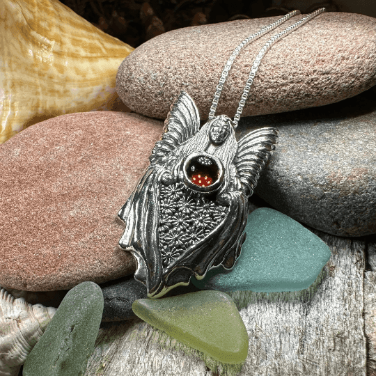 Titania Fairy Queen Necklace - 18 / Garnet