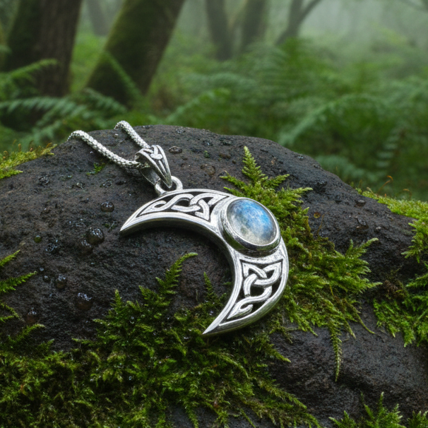 Arlynn Celtic Moon Necklace