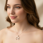 Crescent Moonrise Cat Necklace