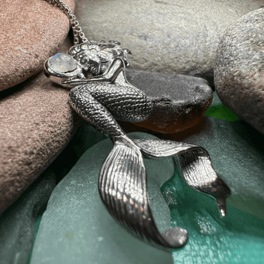 Moonstone Mermaid Necklace - 