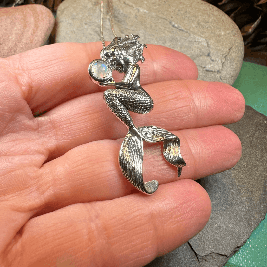 Moonstone Mermaid Necklace - 