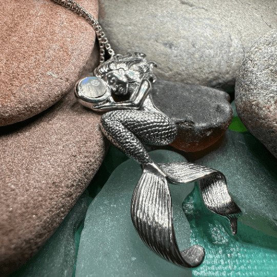 Moonstone Mermaid Necklace - 