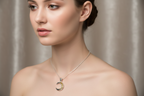 Trinity Knot Crescent Moon Necklace