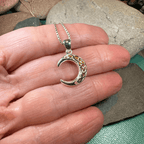 Trinity Knot Crescent Moon Necklace - 18