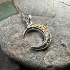 Trinity Knot Crescent Moon Necklace - 18
