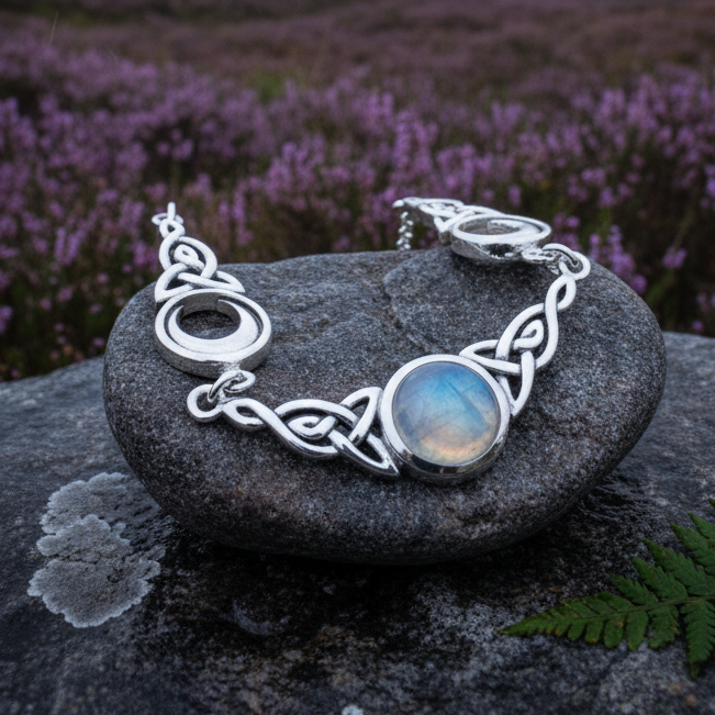 Celtic Triple Moon Necklace