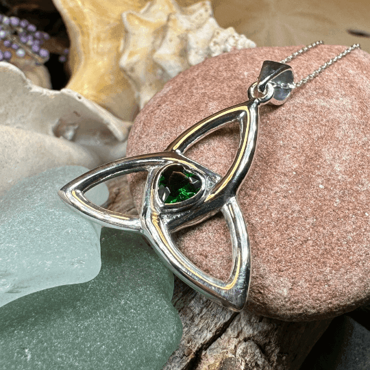 McKenna Trinity Knot Heart Necklace - Amethyst