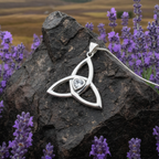 McKenna Trinity Knot Heart Necklace